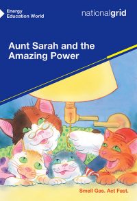 Aunt Sarah and the Amazing Power book cover illustrated group of cats lying under a light