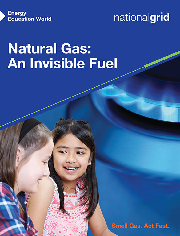 Natural Gas: An Invisible Fuel booklet cover young girls in front of gas flame