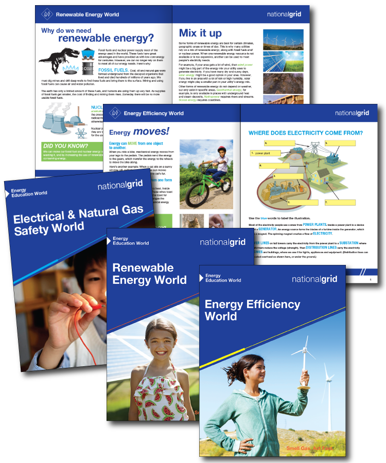 National Grid Energy Education World booklet array