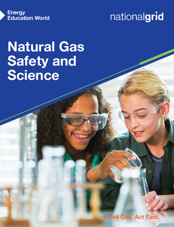 Natural Gas: An Invisible Fuel booklet cover – young girls experimenting in science lab