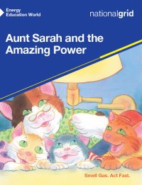 Aunt Sarah and the Amazing Power book cover illustrated group of cats lying under a light